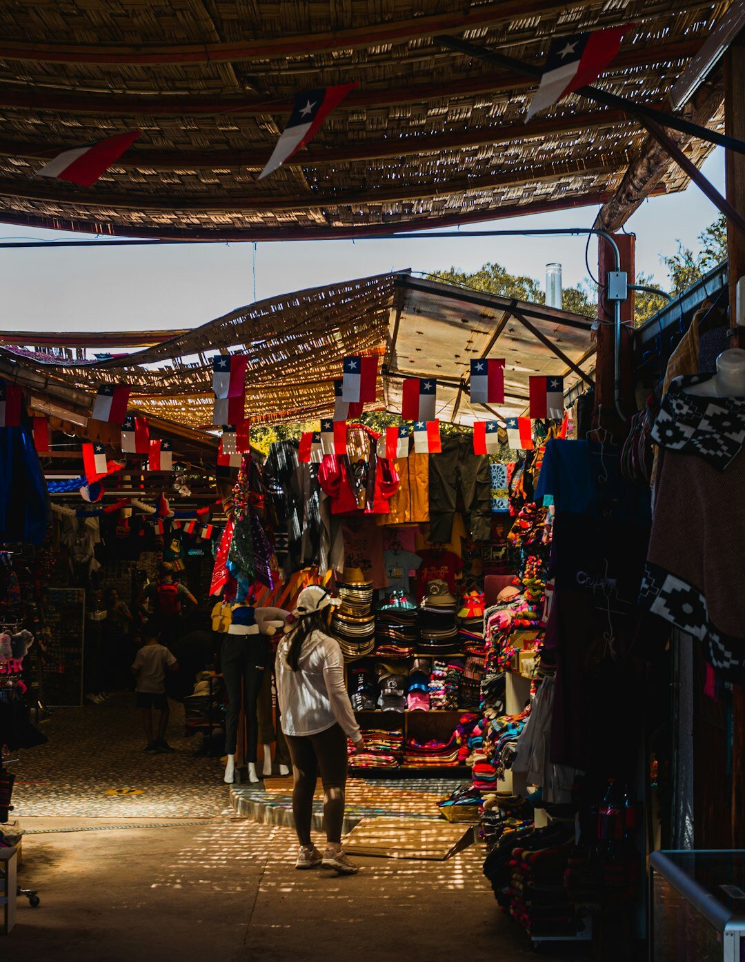 street vendor in chilean market